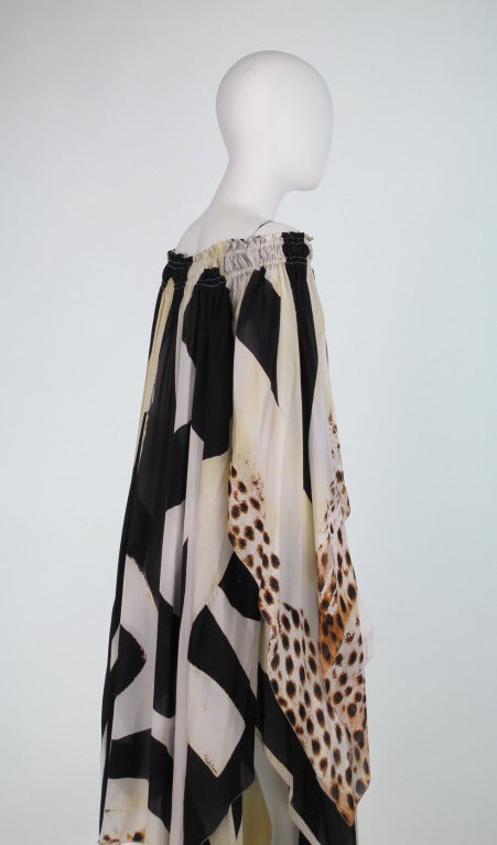 Roberto Cavalli animal print silk caftan 1