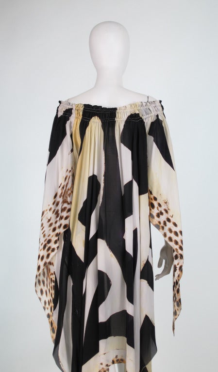 Roberto Cavalli animal print silk caftan 2