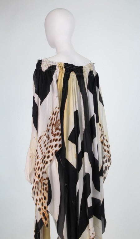 Roberto Cavalli animal print silk caftan 3
