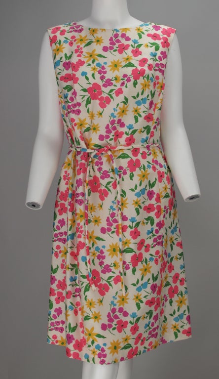 Labeled Dorothy Stead, Georgetown...It's always great to find outfits that managed to stay together!...From the early 1960s... two piece coat and matching dress in a spring floral pattern...the wonderful coat is perfect for layering over just about