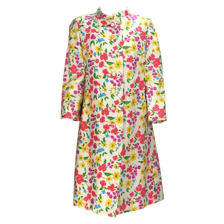 1960s floral spring coat and matching sheath dress For Sale at 1stDibs ...