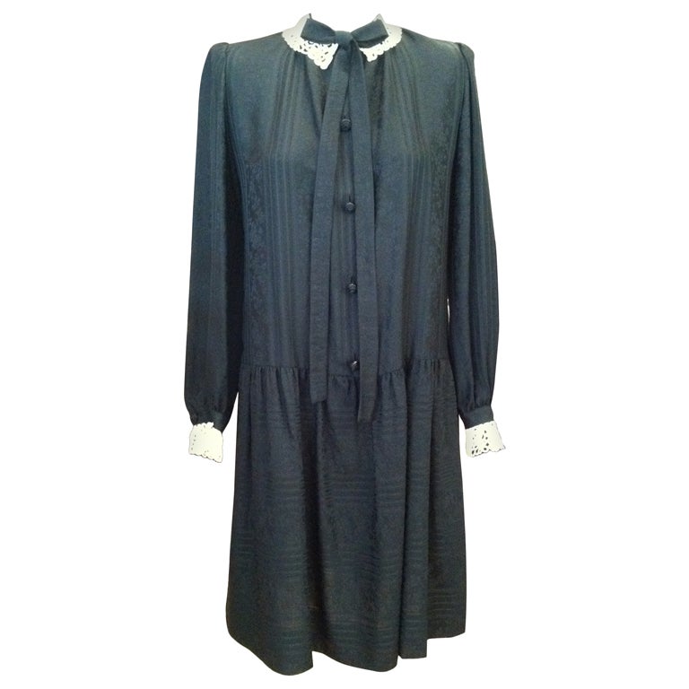 Vintage CHANEL Silk Dress at 1stdibs