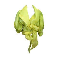 Chartreuse Organza Blouse