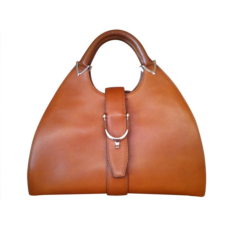 GUCCI STIRRUP CUIR COLOR LEATHER TOP HANDLE