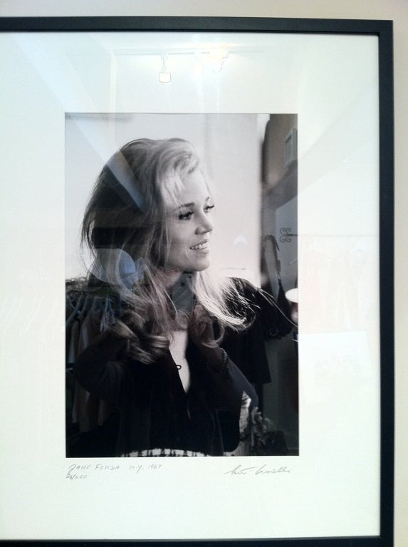 Reflective portrait of Jane Fonda by  award-winning photographer Santi Visalli.  Limited edition, museum quality print.  #26/250.  1967 New York.