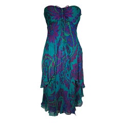 Ralph Lauren Layered Silk Chiffon Dress
