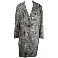 Chanel Knee Length Single Breasted Coat