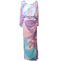 Adolfo Sheer Flowing 3-Piece