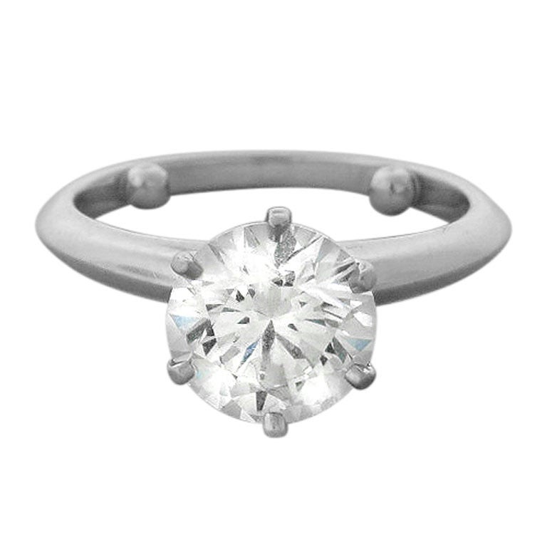 Tiffany & Co Platinum 2.10ct Diamond Engagement Ring