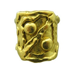 Modernist Jean Mahie Gold Free Form Ring