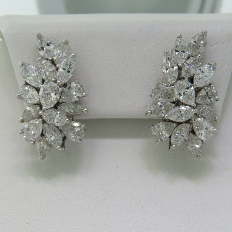 Classic Night & Day Platinum Diamond South Sea Pearl Earrings 1