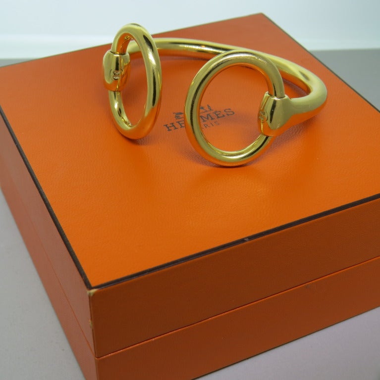 Hermès - Bracelet manchette Nausicaa en or Pour femmes 