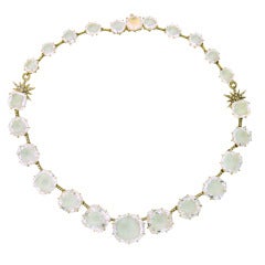 H Stern Cobblestone Gold Diamond Crystal Necklace 3