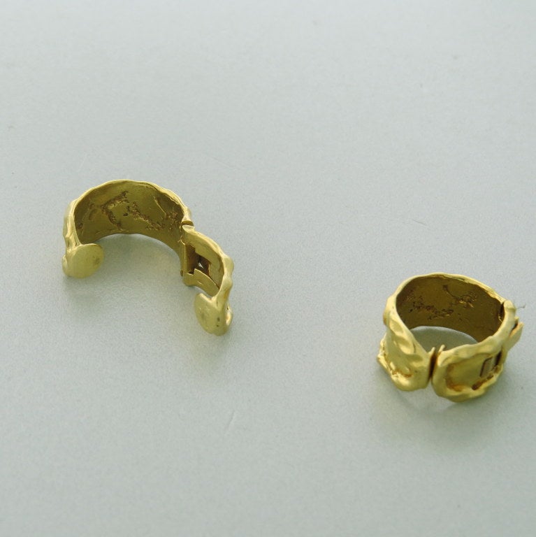 1970s Van Cleef Arpels Gold Hoop Earrings 1