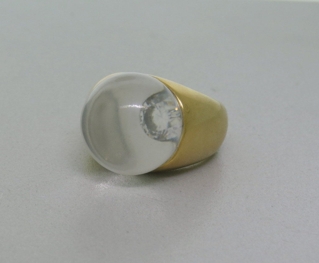 Women's Mauboussin Paris Gold Rock Crystal Diamond Ring