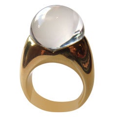 Mauboussin Paris Gold Rock Crystal Diamond Ring
