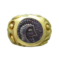 Elizabeth Gage Ancient Coin Gold Ring