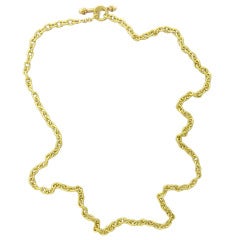 Elizabeth Locke Orvieto Gold Link Toggle Necklace