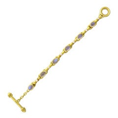 Elizabeth Locke Gold Moonstone Diamond Bracelet