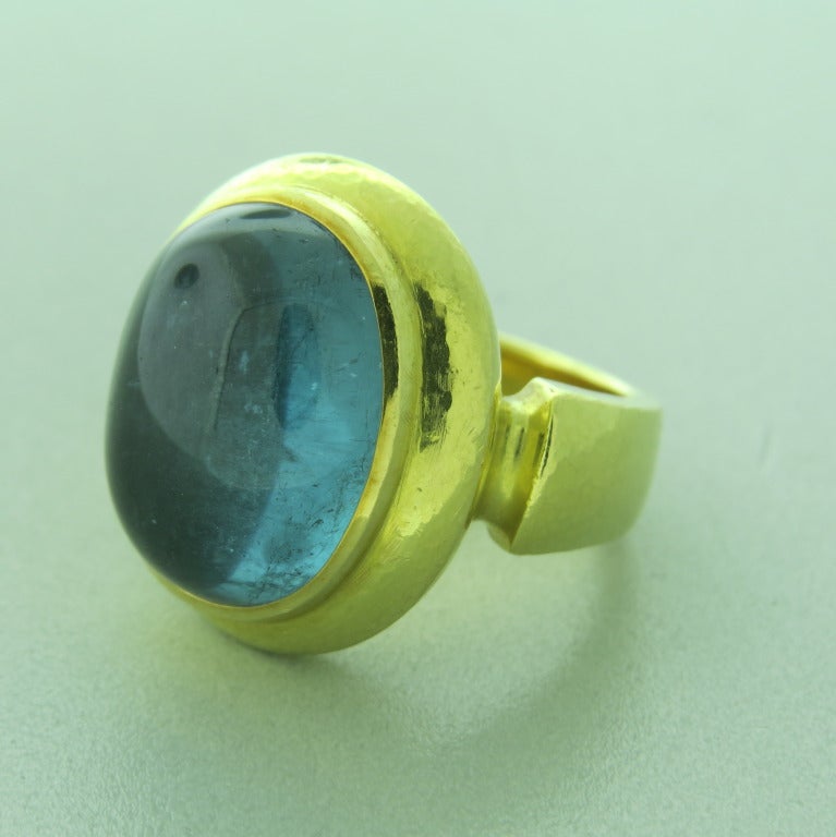Leo De Vroomen Gold Aquamarine Ring at 1stDibs