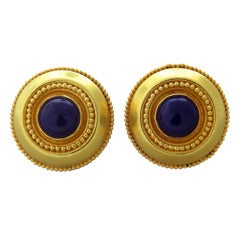 Ilias Lalaounis Gold Lapis Earrings