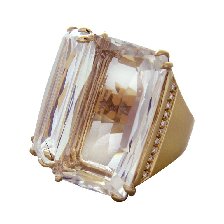 H. Stern Cobblestone Crystal Diamond Gold Ring