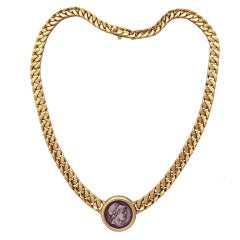 Bulgari Gold Ancient Coin Necklace