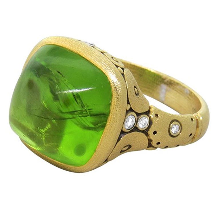 Alex Sepkus Peridot Diamant Gold Ring