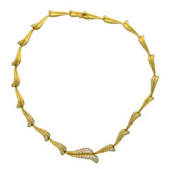 Maramenos & Pateras Greece Diamond Gold Necklace