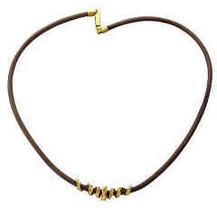 Gilbert Albert Gold Multi Leather Cord Necklace Set