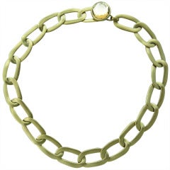 Pomellato Narciso Rock Crystal Rose Gold Link Necklace
