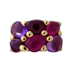 Anello in oro Pomellato Sassi Granato Ametista Rodolite
