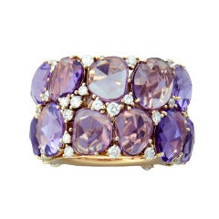 Pomellato Lulu Gold Diamond Amethyst Ring 8