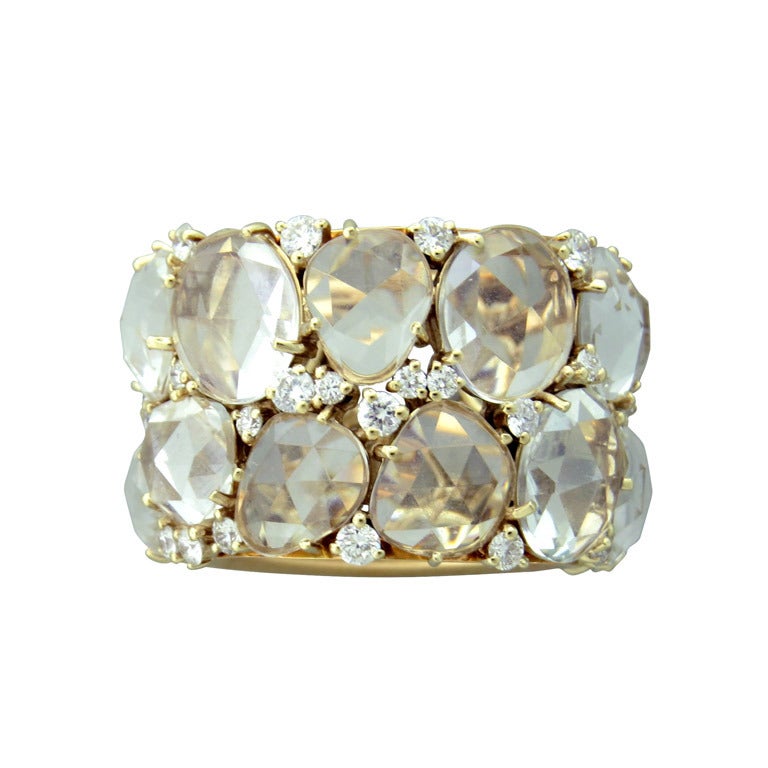 Pomellato Lulu Gold Diamond Topaz Ring