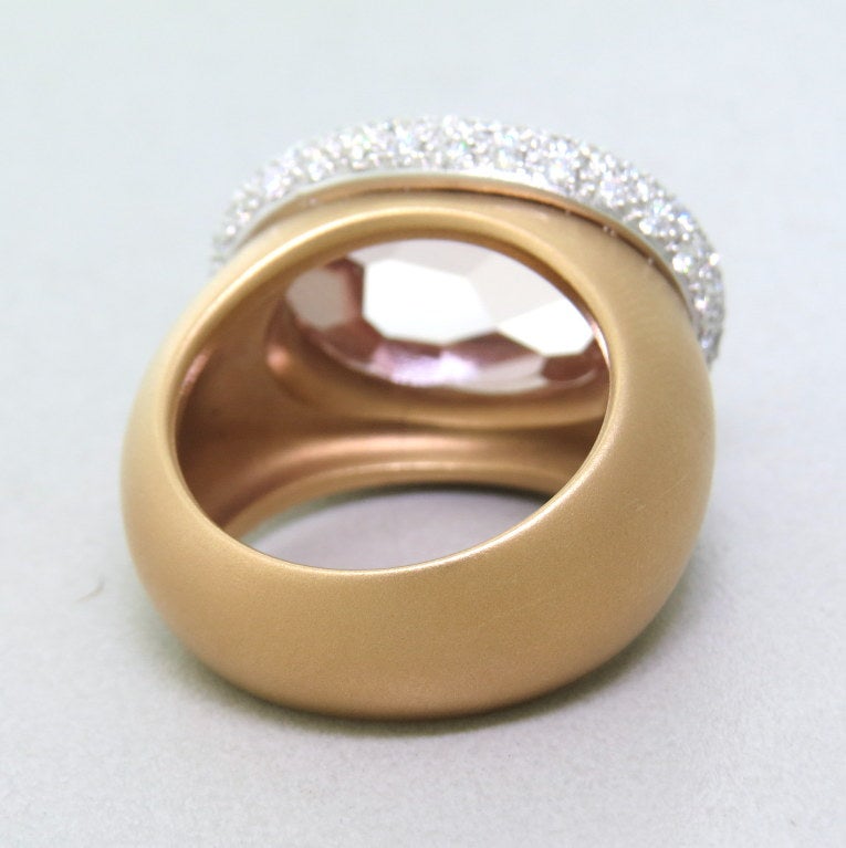 Pomellato Iceberg Gold Morganite Diamond Ring