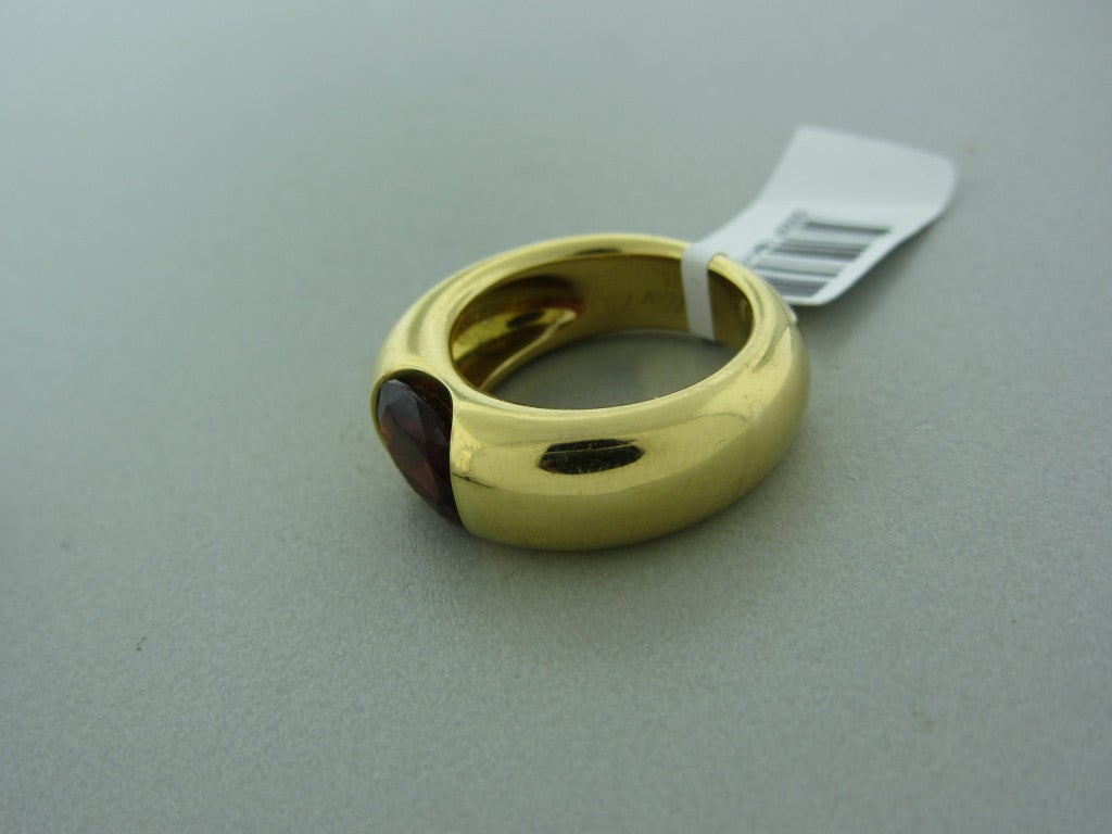 CARTIER Gold Rhodolite Garnet Elipse Ring