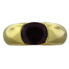 CARTIER Gold Rhodolite Garnet Elipse Ring
