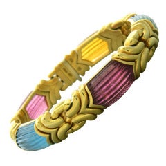 Bulgari Gold Multi Gemstone Bracelet
