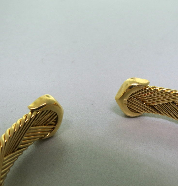 Women's Cartier Diamond Gold C Cuff Bracelet