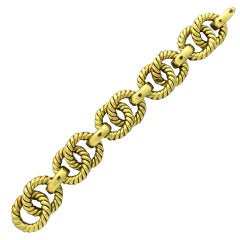 1980s Italian Classic Gold Link Bracelet