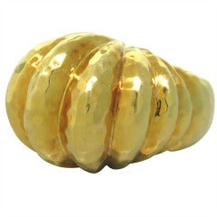R. Stone Gold Dome Ring