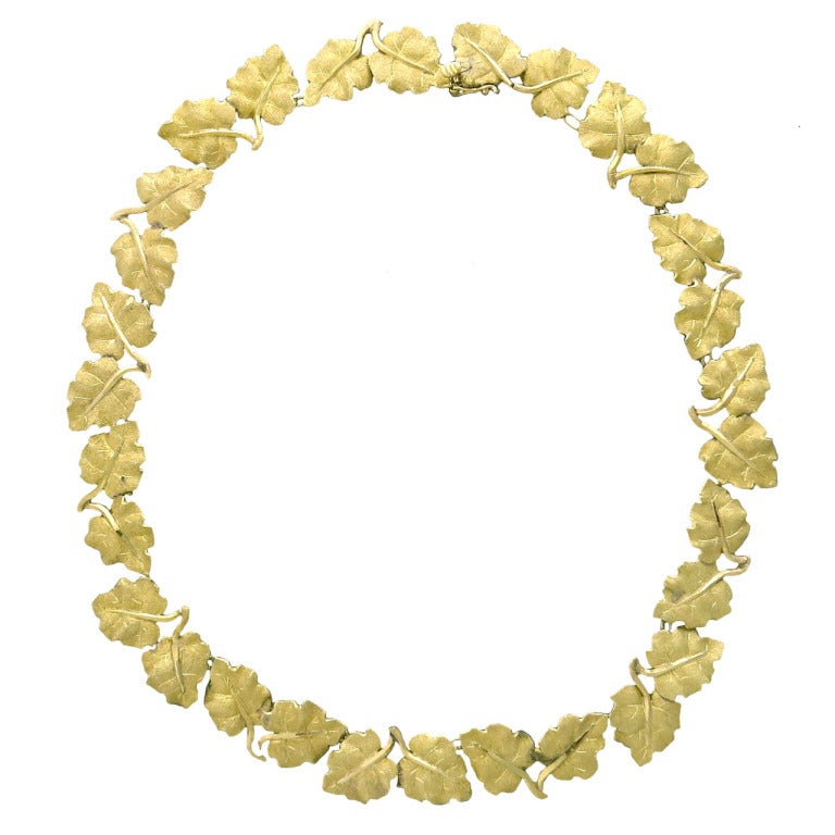 Buccellati Gold Leaf Necklace at 1stDibs