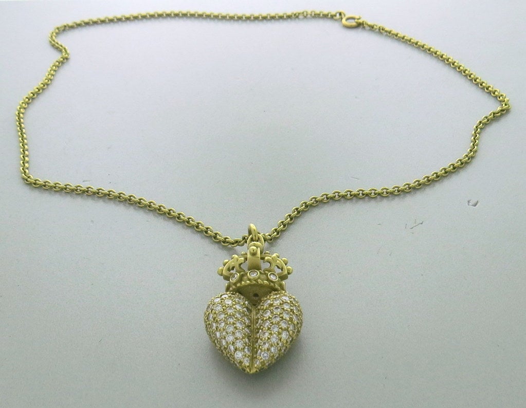 crown heart necklace