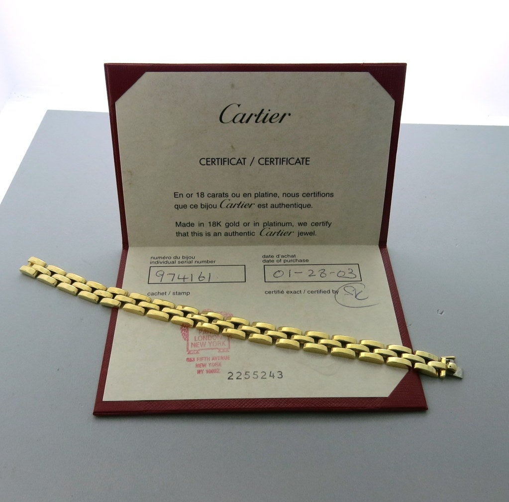 Cartier Maillon Panthere Gold Bracelet In Excellent Condition In Lambertville, NJ