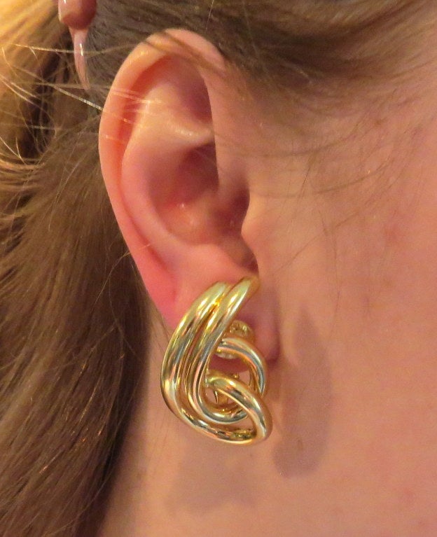 1980s Pomellato Gold Earrings 1