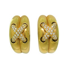 Chaumet Diamond Gold Earrings