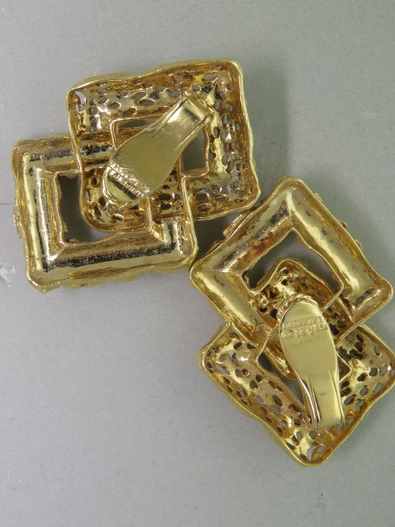1970s Ilias Lalaounis Gold Earrings In Excellent Condition In Lambertville, NJ