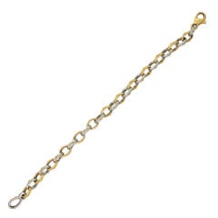Alex Sepkus Fancy Color Diamond Gold Platinum Link Bracelet