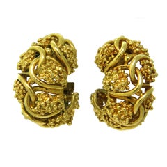 1970s Tiffany & Co Gold Hoop Earrings