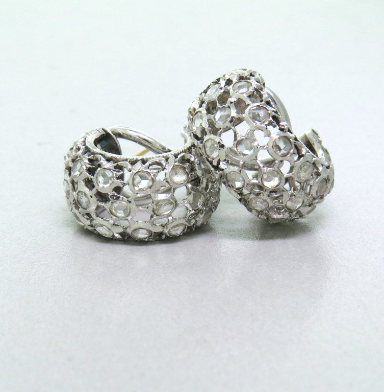  Buccellati Boucles d'oreilles créoles en or et diamants Pour femmes 